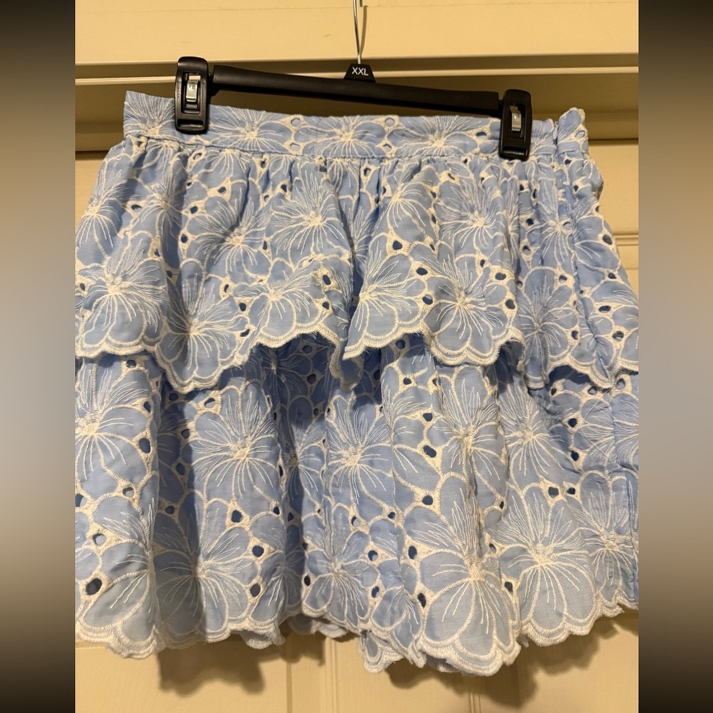 Altar’d State Emaline Embroidered Floral Skirt Size Large